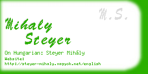 mihaly steyer business card